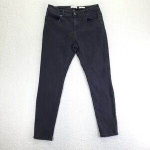 Bongo Supersoft Skinny Jeans Womens 10 Black Mid Rise Stretch Denim Pants